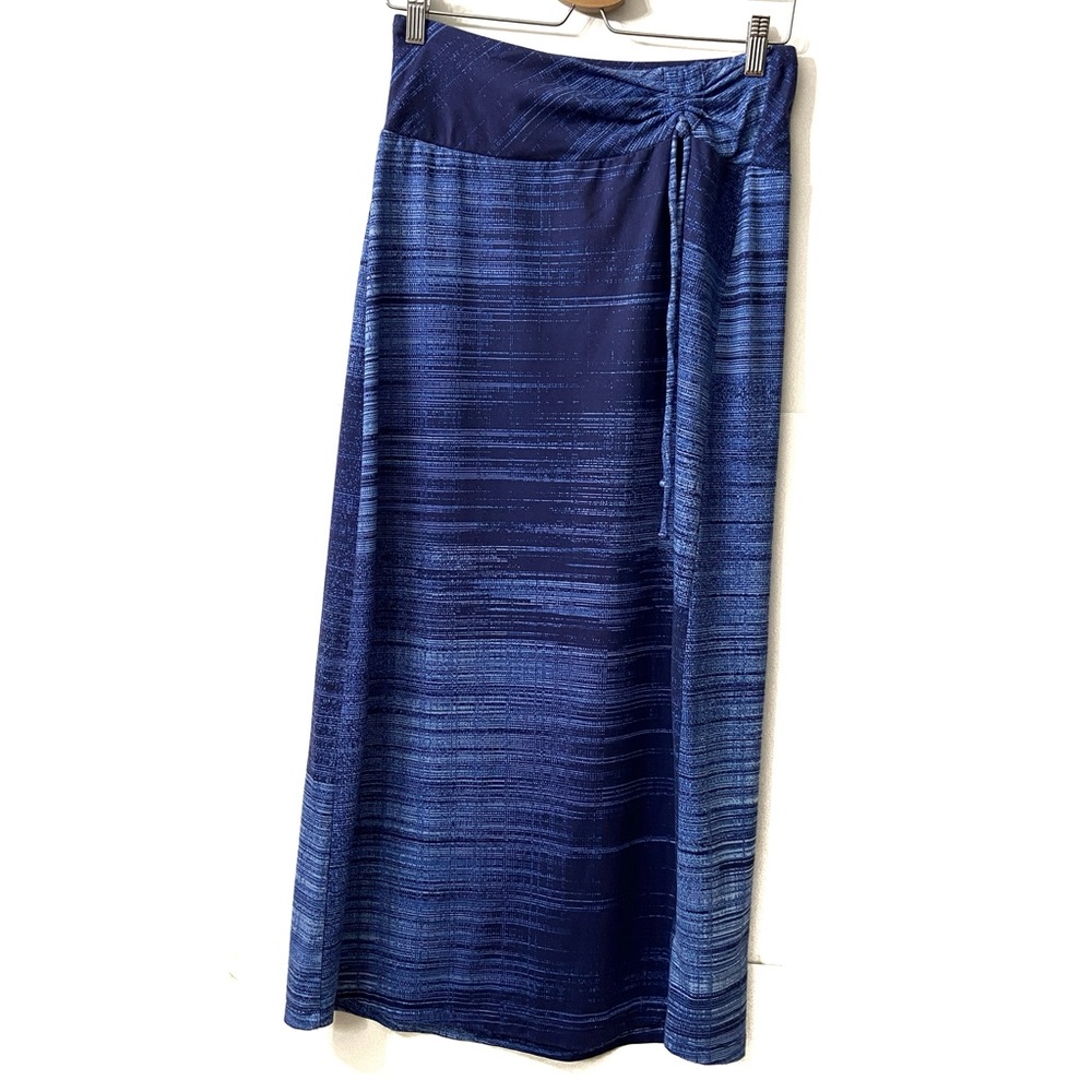 The North Face Blue Striped Waist Tie Maxi Skirt S